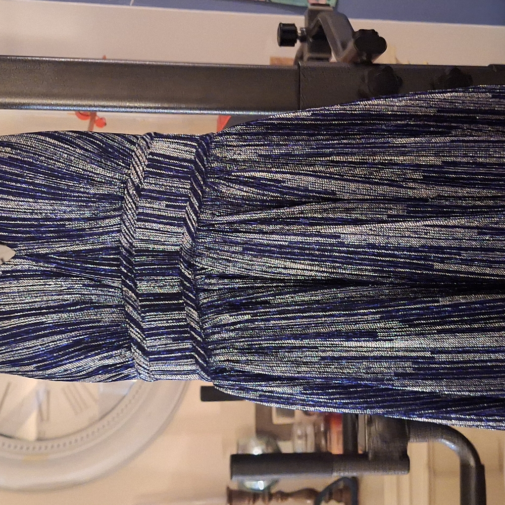 City Studio Blue Strapless Sundress Wedding Guest